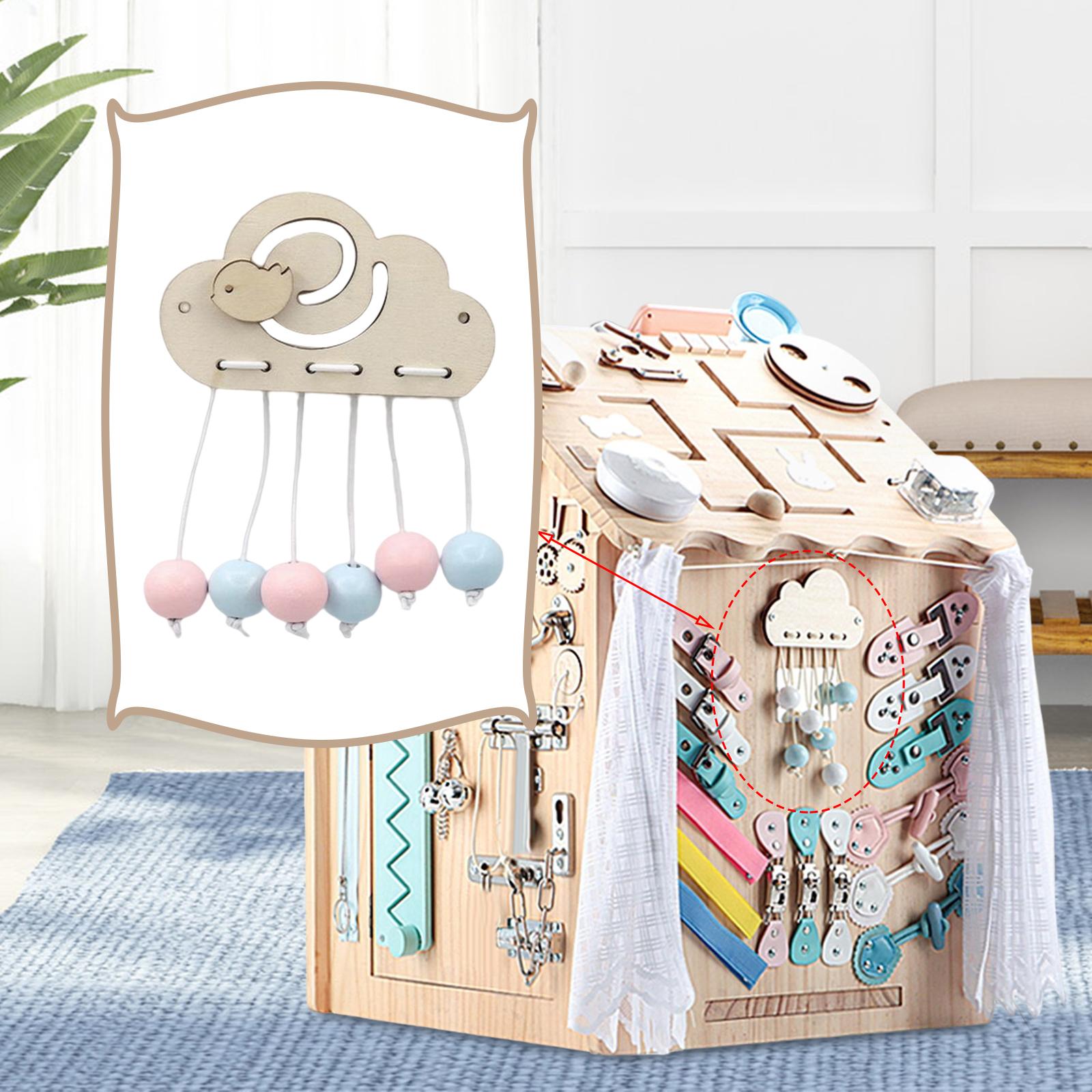 Montessori Wooden Busy Board Toddler - モンテッソーリ式知育玩具：幼児向けの木製アクセサリー、DIY感覚ボード、知育学習アクティビティ、手指の巧緻性を養う。