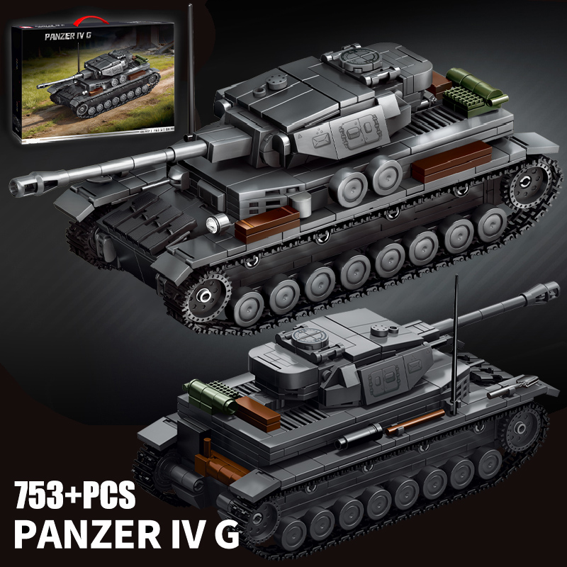 Lego Compatible Military Tank - ミリタリー1/35スケール パンツァーキャンプファーゲンIV Ausf.G モデルビルディングブロック ブリックセット MOC