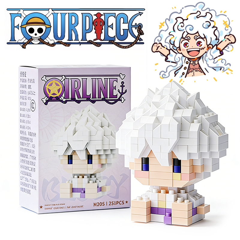 ワンピースアニメ太陽神ニカ・ルフィ・チョッパー・エース・バギ - Building Blocks のレビューと価格