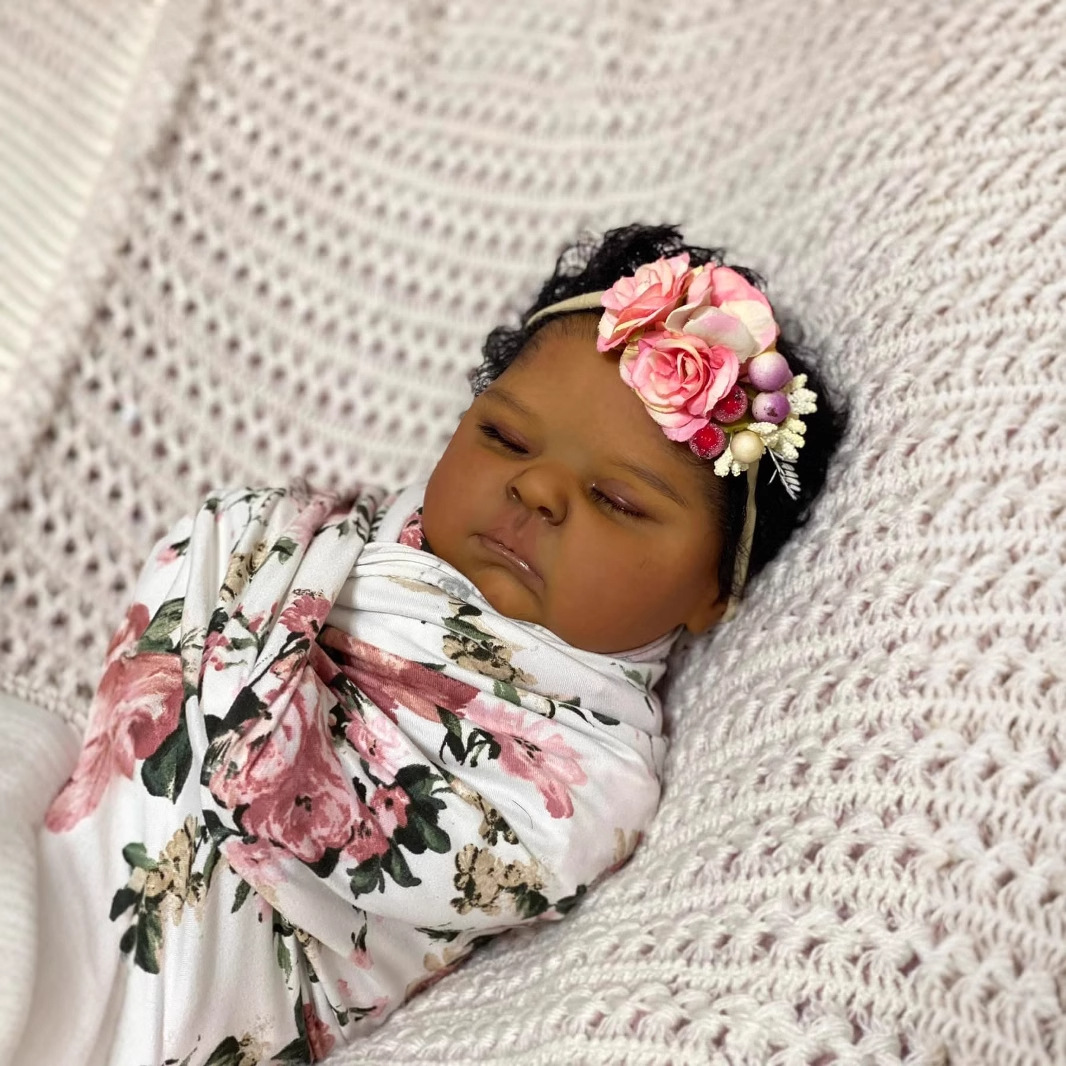 褐色肌桃 19 インチリアルなシリコーンリアルなベビードール - Reborn Baby Doll Silicone Realistic のレビューと価格