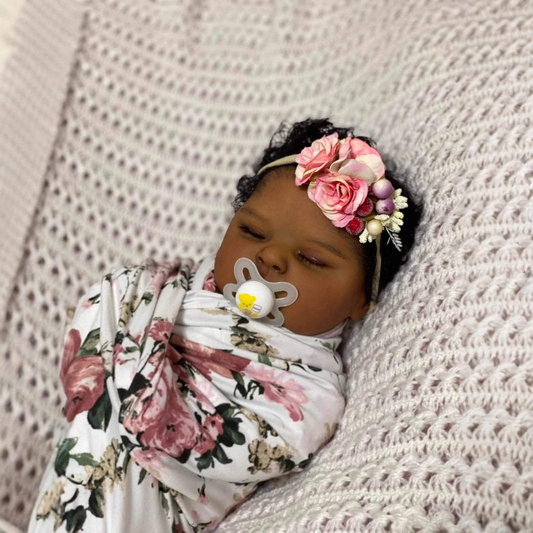 褐色肌桃 19 インチリアルなシリコーンリアルなベビードール - Reborn Baby Doll Silicone Realistic のレビューと価格