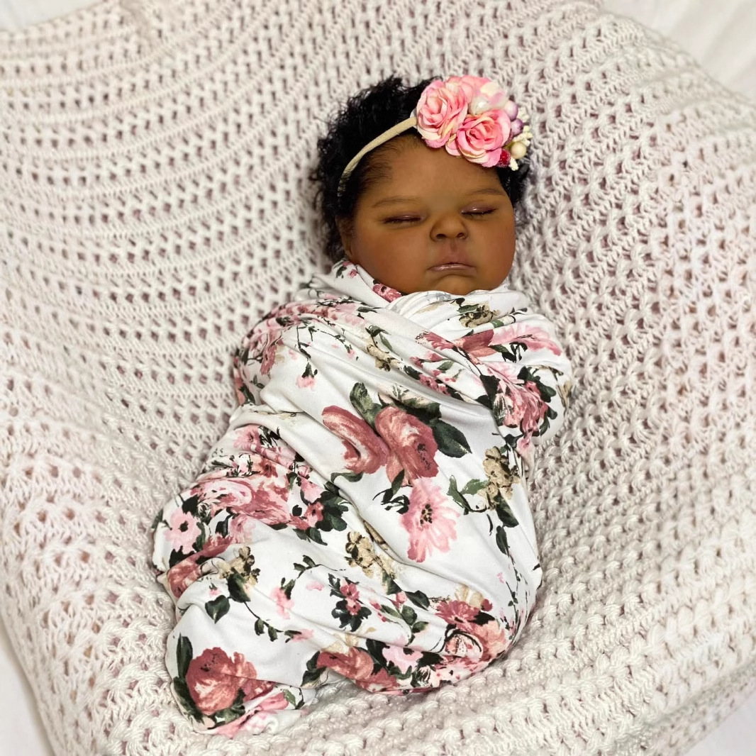 褐色肌桃 19 インチリアルなシリコーンリアルなベビードール - Reborn Baby Doll Silicone Realistic のレビューと価格