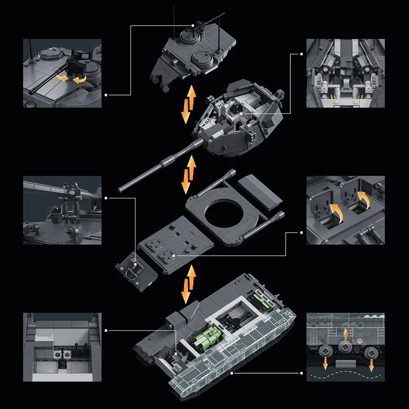 2165個入り FV215 戦車破壊車 ブロックセット 1: - Lego Compatible Military Tank のレビューと価格