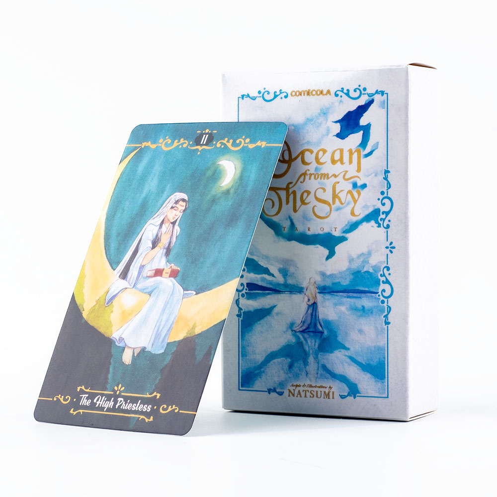10.3*6cm 手描き水彩タロットデッキ - 天空から見た - Tarot Cards Deck With Guidebook のレビューと価格