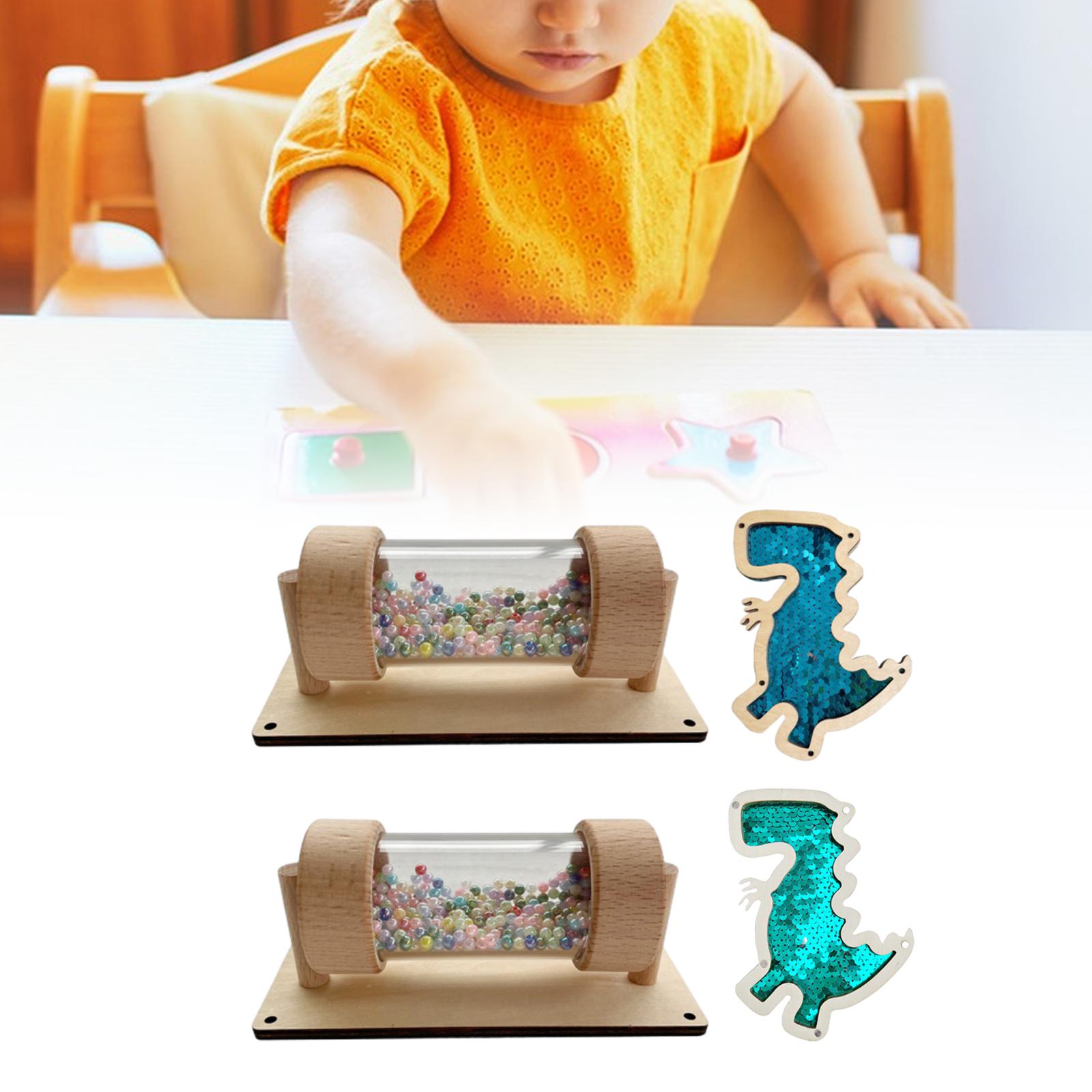 DIYモンテッソーリ式、雨の音が出るおもちゃ、知育ボード、木 - Montessori Wooden Busy Board Toddler のレビューと価格