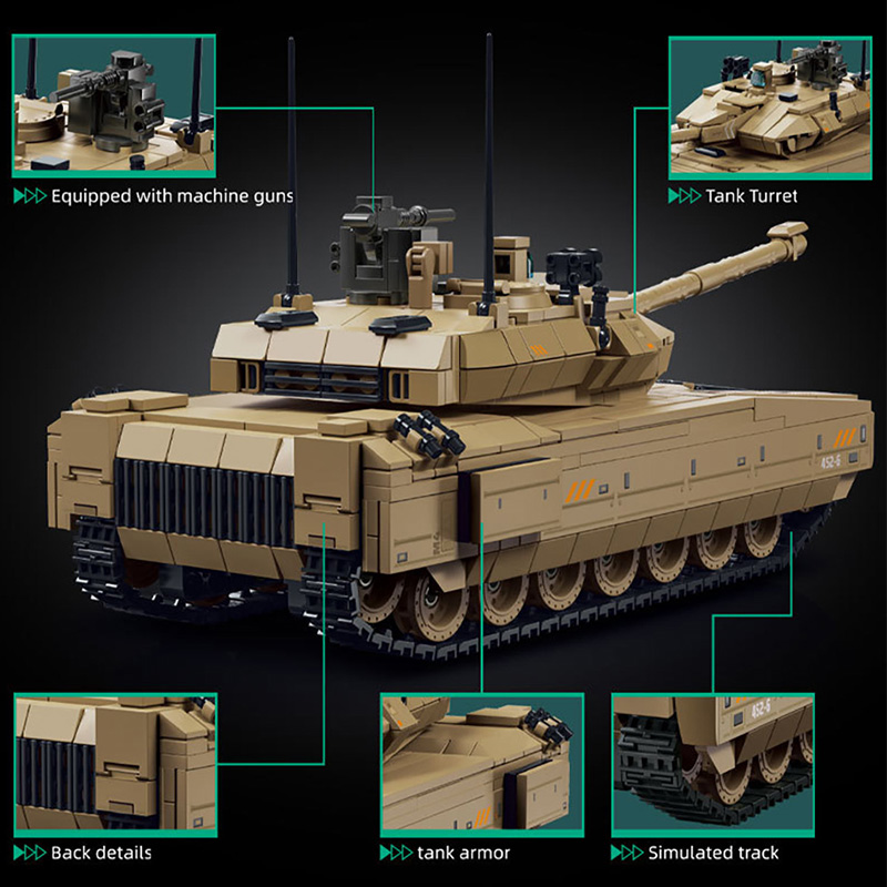 ミリタリー924ピース デルタフォース M1A4主力戦車 モ - Lego Compatible Military Tank のレビューと価格