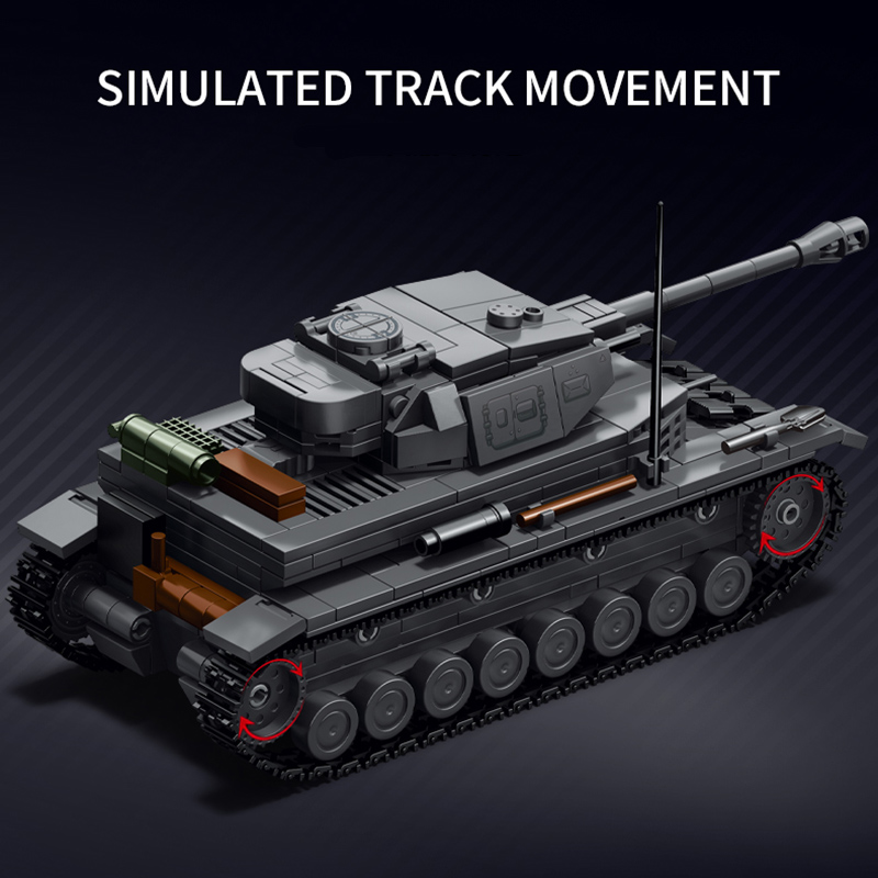 ミリタリー1/35スケール パンツァーキャンプファーゲンIV - Lego Compatible Military Tank のレビューと価格