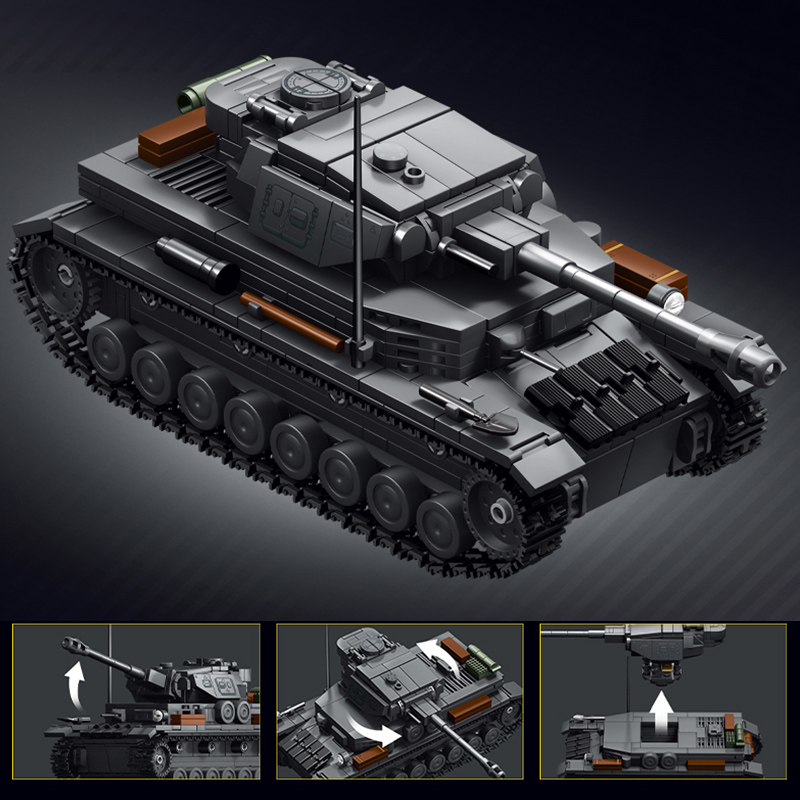 ミリタリー1/35スケール パンツァーキャンプファーゲンIV - Lego Compatible Military Tank のレビューと価格