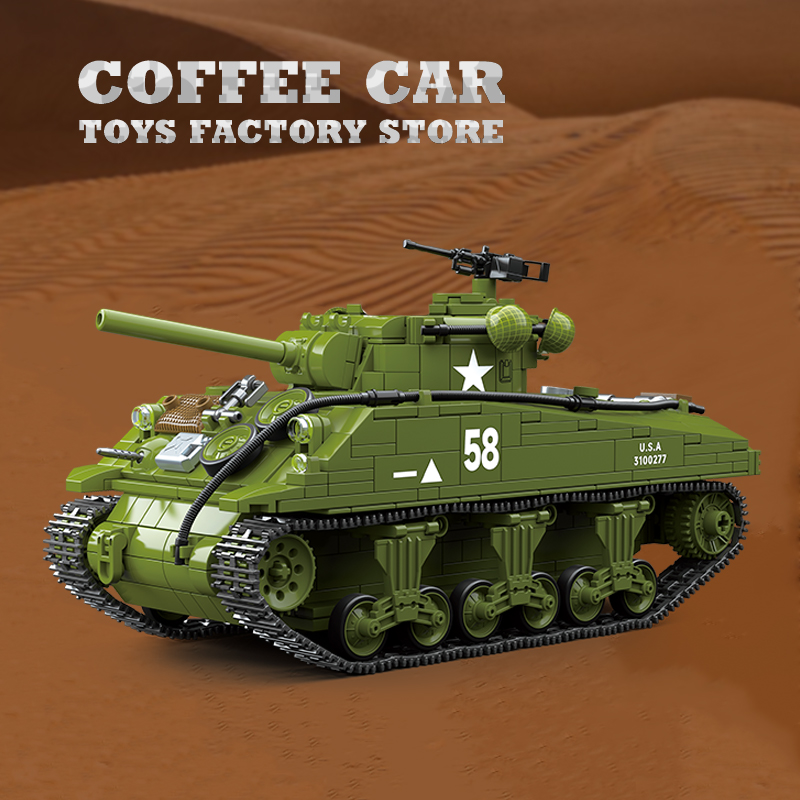 M4A3 中型戦車ビルディングブロック T34/76 装甲車 - Lego Compatible Military Tank のレビューと価格