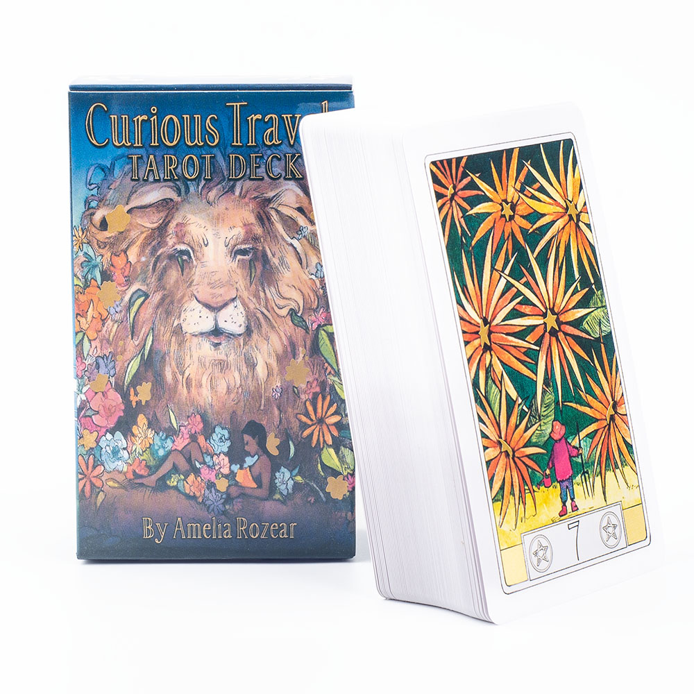 「好奇心が強い旅行」のタロットカードのセット、魅力的な水彩画 - Tarot Cards Deck With Guidebook のレビューと価格